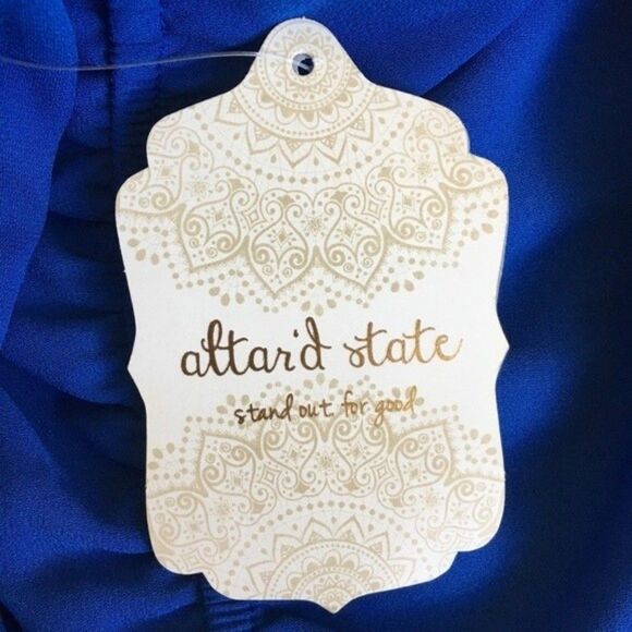 Altar’d State Off the Shoulders Royal Blue Romper NWT - Picture 7 of 8